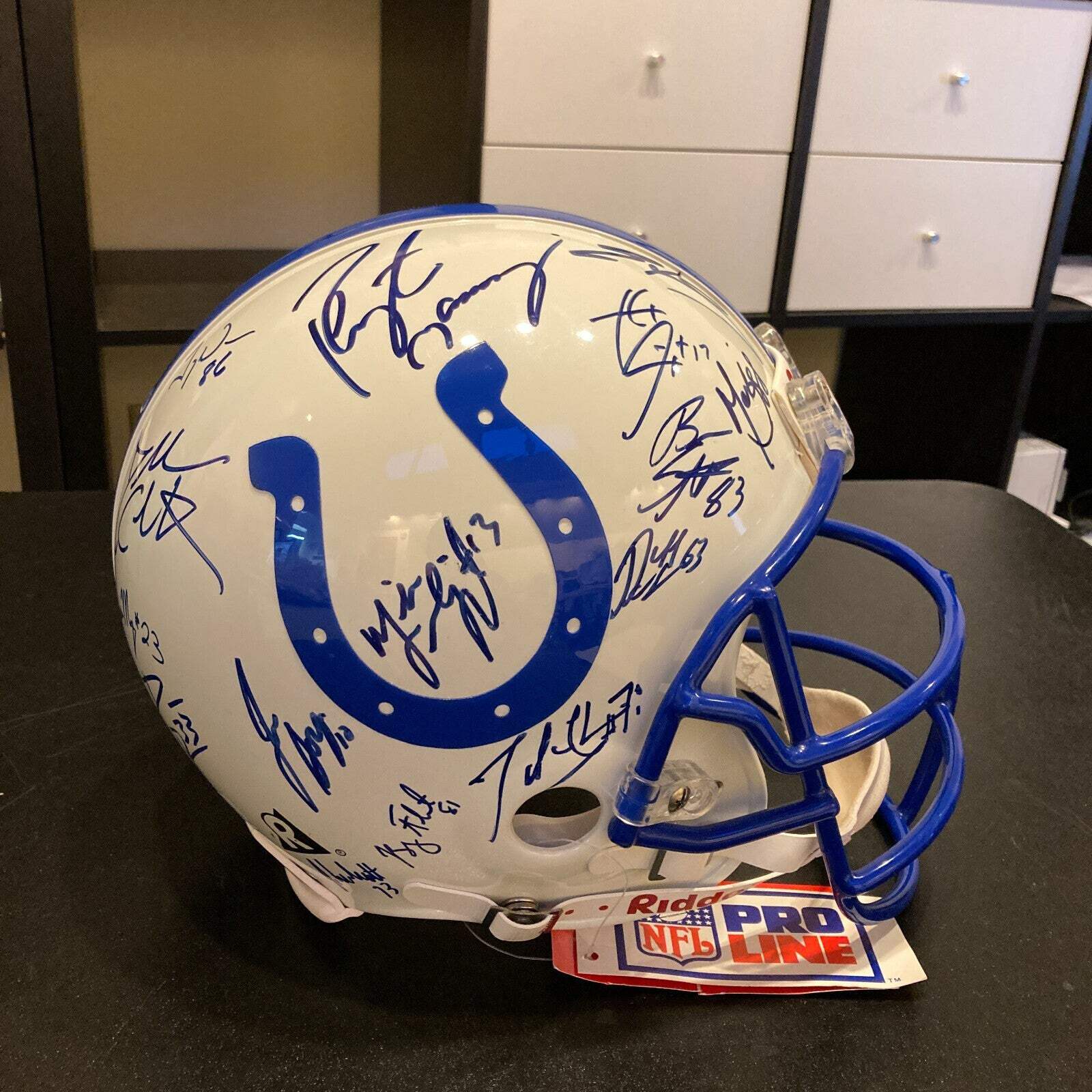 2003 Indianapolis Colts Team Signed Authentic Full Helmet Peyton Manning JSA COA
