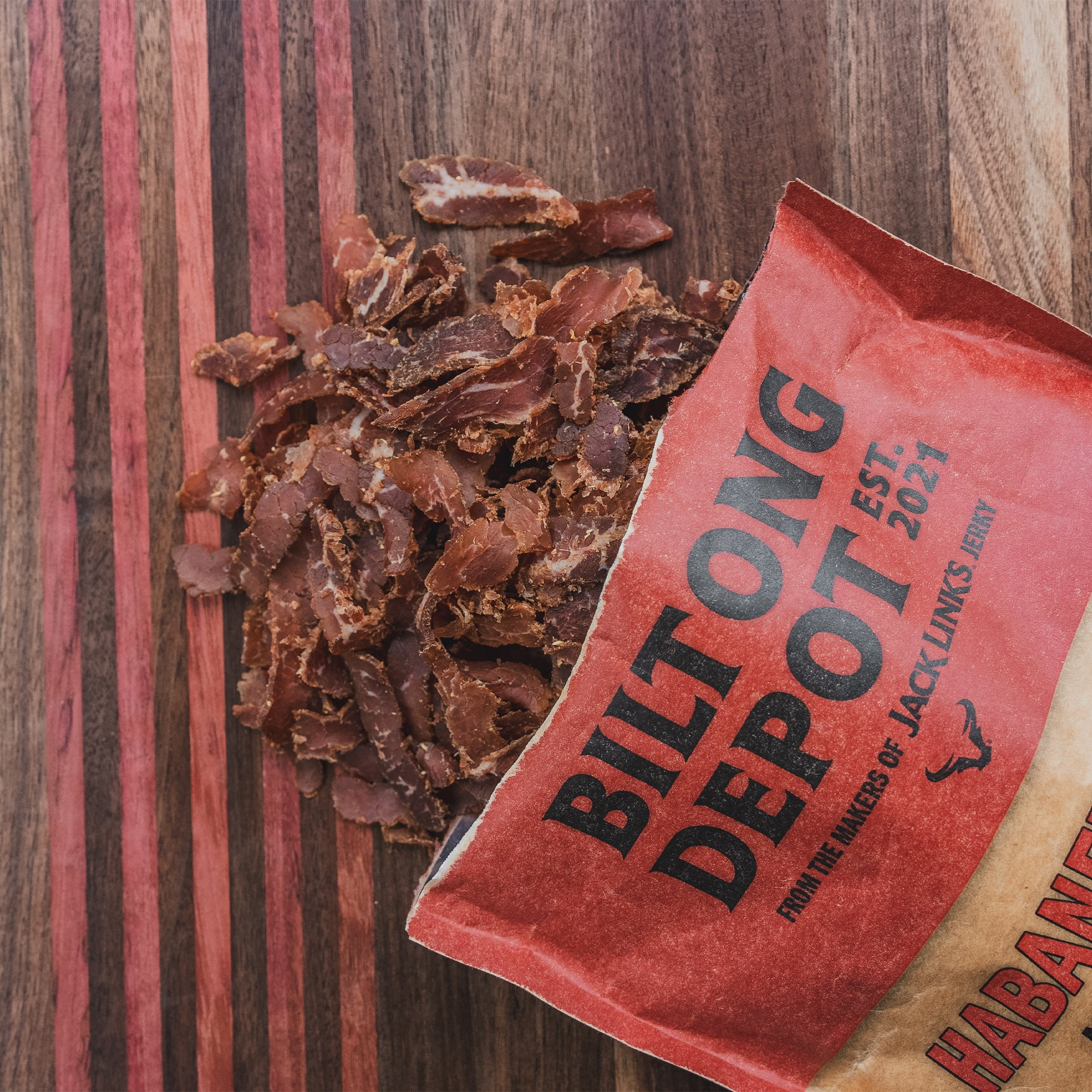 Biltong Depot Habanero Chili Biltong (8oz): High Protein Snack, No Sugar, Spicy Natural Dried Beef Jerky