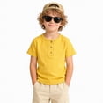 thumbnail image 2 of TOWED22 Boys Short Sleeve Tops Crew Neck Graphic T-Shirts Truck Print Cotton Tees(Gold,4-5 Y), 2 of 6