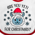 thumbnail image 4 of Inktastic Are You Yeti for Christmas with Yeti and Snowflakes Adult Boys or Girls Baby Bib, 4 of 4