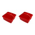 thumbnail image 1 of Advancent Práctica bandeja de almacenamiento: y segura para todas las pertenencias Cesta de almacenamiento apilable de 3 celdas roja rojo 2Conjunto, 1 of 6