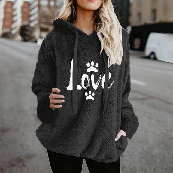 FDGIU Women's Trendy Oversized Hoodie 2025 - Fleece Pullover with Pocket, Winter Fall Fashion Sweatshirt for Cozy Loungewear & Plus Size Outfits