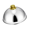 thumbnail image 3 of Plato de campana de acero inoxidable con tapa abovedada, dorado, pequeño Oro pequeño, 3 of 8