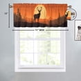 thumbnail image 4 of Deer Curtain Valances Silhouette of Animal Pine Forest Birds Sunset Window Valance for Bedroom Bathroom Living Room Dining Room Valances Set 54 by 18 in, 1 Panel, 4 of 6