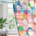 thumbnail image 4 of Yayeee Window Curtains Light Filtering 63"x42" Grommet Panel Pair Home Living Room Decor, Pink Colorful Circles, 4 of 7