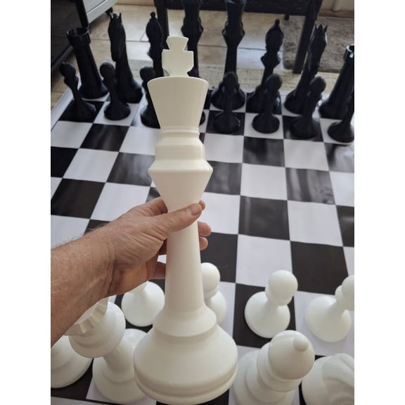 DJRV Giant Indoor/Outdoor Chess Set with 16.5" Tall Kings and 15.5" Queens