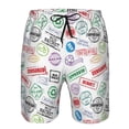 thumbnail image 3 of Goofa Stamp Set Collection Printed Mens Swim Trunks Summer Quick Dry Short Beach Swimwear Bathing Suits-Large, 3 of 9