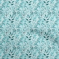 thumbnail image 1 of oneOone Rayon Turquoise Blue Fabric Florals Sewing Craft Projects Fabric Prints By Yard 56 Inch Wide, 1 of 4
