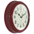thumbnail image 4 of Infinity Instruments Nostalgic Plastic 9.5" Business/Office Indoor Wall Clock with Silent Movement, Red, 4 of 7