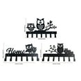 thumbnail image 3 of Clearance Household hooks under $10,Keys Holder For Wall Metal Vintage Owl Keys Hook Home Decor Key Hanger Decorative With 7 Hooks Black 2PC, 3 of 4