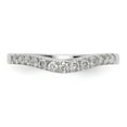 thumbnail image 4 of Solid 14K White Gold Diamond Wedding Band Ring Size 7.5 (.331 cttw.), 4 of 8