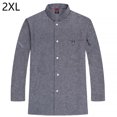 thumbnail image 2 of CHEF UNIFORM Uniform Cocina de manga larga Delantal con bolsillos delanteros Butters Professional Home Supplies Sweat Bands for Grill Restaurant Grey XXL sidaley LF000324-16, 2 of 7