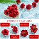 thumbnail image 3 of Rosas artificiales Syhood, 100 unidades, capullos de rosa de seda roja de 4,5 cm, 3 of 6