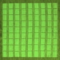 thumbnail image 1 of Ahgly Company Indoor Square Checkered Green Modern Area Rugs, 8' Square, 1 of 4