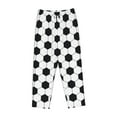 thumbnail image 4 of Goofa Soccer Ball Printed Soft Pajama Pants for Women, Wide Leg Comfy Casual Lounge Yoga Pants-Large, 4 of 9