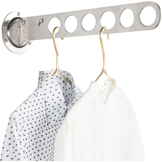 Perchero Plegable CHAO de Acero Inoxidable 6 Orificios para Montaje en Pared