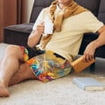 thumbnail image 4 of Mens Pajama Shorts, Halloween Colorful Maple Leaf Black Cat Sleep Shorts Men Pajama Bottoms Lounge PJ Shorts with Pockets, 4 of 6