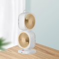 thumbnail image 6 of deevoka Double Layer Rotating Fan Cooling Fan Convenient Compact Portable Table Fan Rechargeable for Bedroom Office Kitchen Dormitory Yellow, 6 of 8