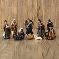 thumbnail image 3 of 11pcs Christmas Manger Decorations Set Jesus Nativity Holy Family Scene Resin, 3 of 9