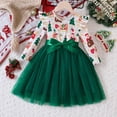thumbnail image 2 of newwalpole Girls Long Sleeve Christmas Tutu Dress Fall Winter Puff Long Sleeve Princess Party Tulle Dresses Green for Size 6-7 Years, 2 of 7