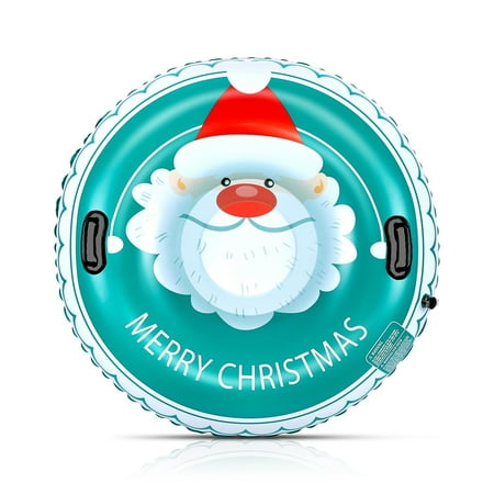 UPC: 0616050613109 | Santa Claus Snow Tube Inflatable Winter Sledding Outdoor Heavy Duty with Handle