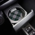 thumbnail image 3 of FMSHPON Scottish Style Green Plaid Pattern Set of 4 Car Coaster for Drinks, Absorbent Ceramic Stone Coasters Cup Mat with Cork Base for Home Kitchen Room Coffee Table Bar Decor, 3 of 5