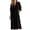 Black, variant on IUYRTFE Women's 3/4 Sleeve V Neck Midi Dress with Pockets Loose Fit Casual Summer Tunic Dress