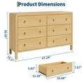 thumbnail image 5 of Ataucjin 6 Drawer Dresser for Bedroom, Chest of Drawers, Closet Dresser Storage Cabinet Organizer for Bedroom, Living Room, Hallway & Office, 5 of 12