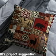 thumbnail image 2 of Homewish Wild Bear Deer Fabric by the Yard 1 Yard,Boho Bohemain Geometric Home Decor Fabric by the Yard,Beige Red Black Sewing Fabric For Boy Kids,Super Cozy Room Decor, 2 of 6