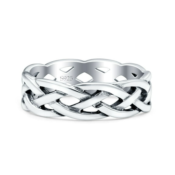 Celtic Oxidized Band Solid 925 Sterling Silver Thumb Rings size 5