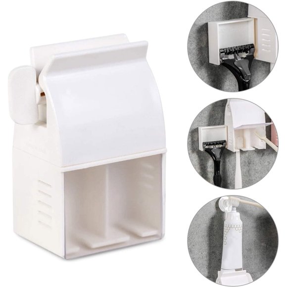 Dvkptbk Toothpaste Squeezer 1PC Toothbrush Holder with Toothpaste Squeezer and Shaver Holder Tools on Clearance