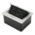 Desktop Electrical Power Receptacle for 250V Devices 2Port Socket Box