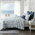thumbnail image 2 of Wonderful Cotton Marine Life Print Shell Stitch Quilt Set - Ocean Lightweight Bedding, 2 of 5