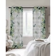 thumbnail image 4 of Eucalyptus Blackout Curtains for Bedroom Living Room Darkening Curtains 54 Inch Long Sage Green Farm Plant Gray Buffalo Plaid Short Curtain for Small Window Treatment Grommet Drapes 42"x54"x2, 4 of 9