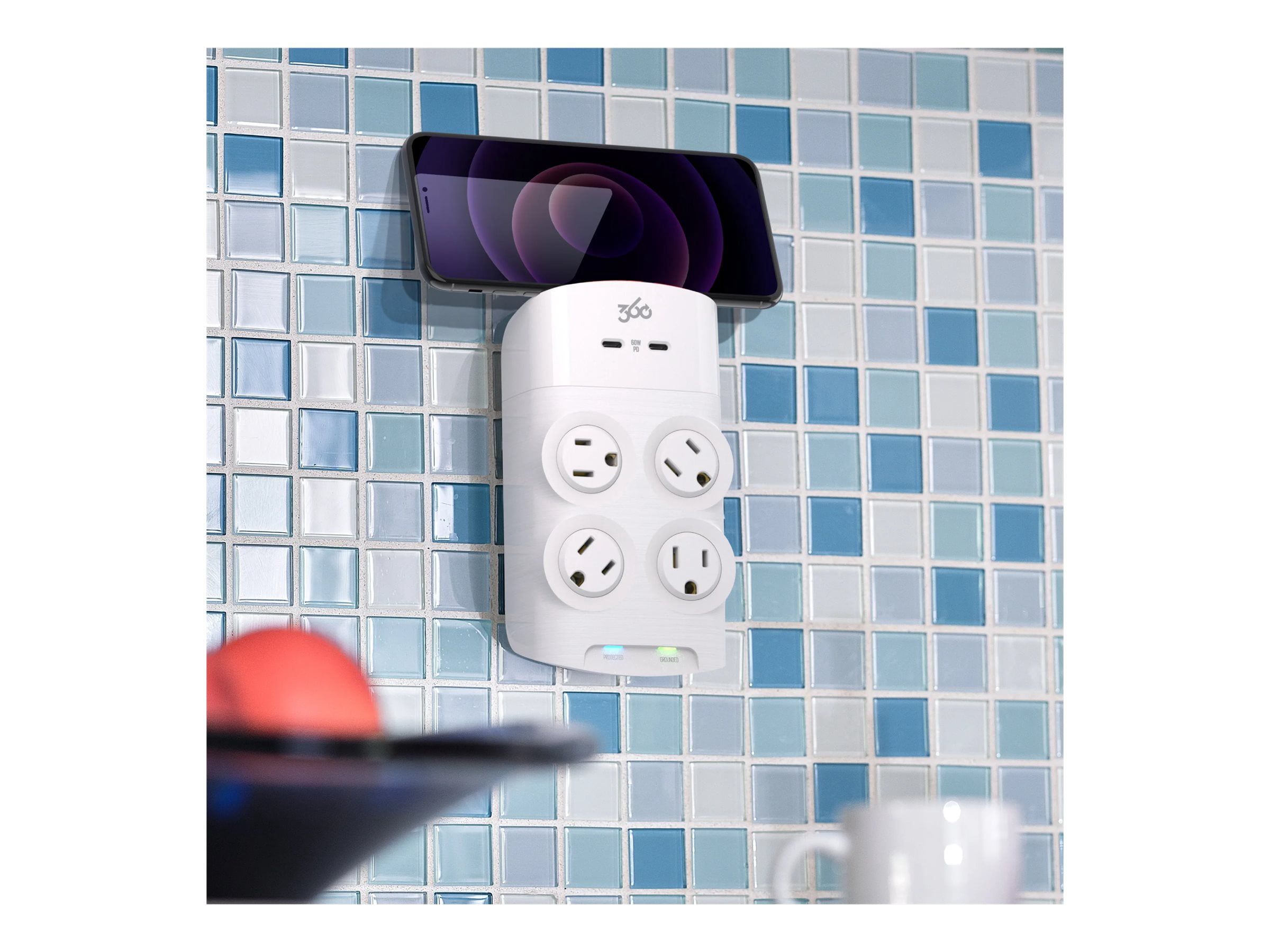 360 Electrical Revolve60 - Surge protector - 1875 Watt - output connectors: 4