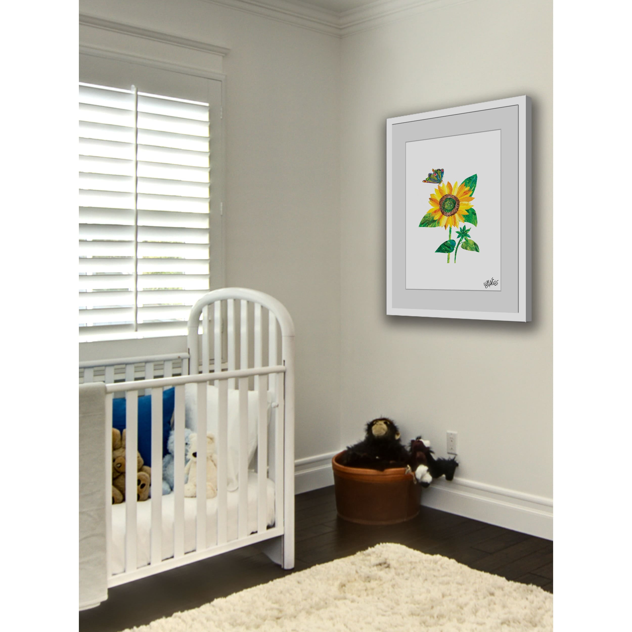 Eric Carle Butterfly and Sunflower Framed Art Print