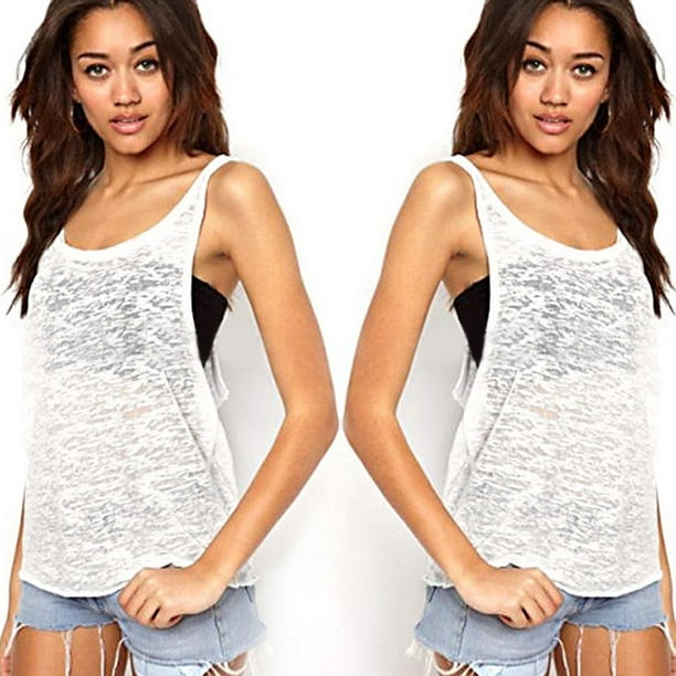 TB W Sexy Women Casual Sleeveless Loose Vest Shirt Blouse Tank Top