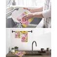 thumbnail image 5 of Farmhouse Sunflowers Kitchen Dish Towels for Drying Dishes Set of 3, Country Watercolor Pig Black Plaid Waffle Weave Microfiber Hand Tea Bathroom Towels Quick Dry & Absorbent Towel 12x12, 5 of 7