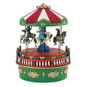 Mr. Christmas 5 Mini Carnival Music Box Carousel Decoration, Multicolor