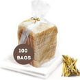 thumbnail image 3 of FUNSTITUTION Clear Plastic Bags Reusable Bread Storage with Twist Ties 100 Pack, 3 of 7