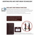 thumbnail image 5 of Anti-lost Passport Holder, Personalized Passport Card Holder for Travel Women Men Passport Wallet Rfid Blocking with Card Slots and Pen Holder, Black, 5 of 8