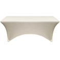 thumbnail image 2 of Your Chair Covers Fundas Para Mesa Rectangulares De Spandex, Mantel Ajustable De 6 Pies, Decoración Para Eventos De Boda, Patio, Tela Elástica, Funda Para Mesa Plegable De 6 Pies (Marfil), 2 of 5