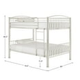 thumbnail image 4 of Weston Home Visalia Kids Convertible Metal Full over Full Bunk Bed, White, 4 of 8