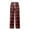 Brown, variant on Men’s Flannel Pajama Pants – Soft Sleep & Lounge Pants with Pockets & Adjustable Drawstring – Plaid Bottoms Red 3XL