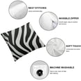 thumbnail image 4 of Ullo0ord Zebra Print Throw Pillow Covers - Animal Pillow Covers White Black Stripes Pillowcases Wildlife Modern Farmhouse Home Decor for Bedroom Couch Sofa, 4 of 6