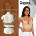 thumbnail image 3 of Women's Low Back Bra Seamless Deep U Plunge Backless Convertible Multiway Low Cut Open Back Halter Bra, 3 of 5