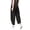 Black, variant on KDFJPTH Women's Solid Lantern Pants Elastic Waist Casual Harem Trousers Black L/2
