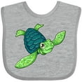 thumbnail image 3 of Inktastic Sea Turtle with swirls Boys or Girls Baby Bib, 3 of 4