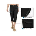 thumbnail image 7 of Mapamyumco Women's Ultra Breathable Lightweight Quick Dry Capri Pants Hiking Golf Black XS, 7 of 7