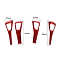 thumbnail image 3 of Real Bright Soft Car Interior Carbon Fiber Sticker Decoration4Pcs Red Carbon Fiber Window Lift Switch Button Cover For Tesla Model 3/YAuto Car Protection Interior Accessories, 3 of 8